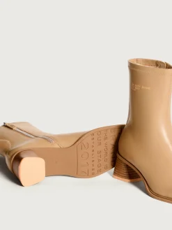 Online DATE BEIGE STIEFELETTE MIT ABSATZ Damen Stiefel Und Stiefeletten