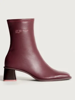 DATE BURGUNDER STIEFELETTE MIT ABSATZ Damen Stiefel Und Stiefeletten