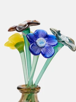 Best MOUTHBLOWN CRYSTAL FLOWER BROWN Damen/Herren Deko|Deko