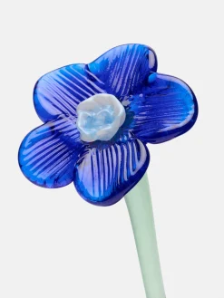 Hot MOUTHBLOWN CRYSTAL FLOWER BLUE Damen/Herren Deko|Deko