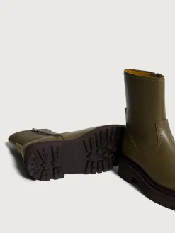 OFFICE GRÜNER LEDERSTIEFEL Damen Stiefel Und Stiefeletten