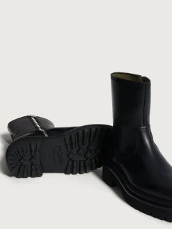 OFFICE SCHWARZER LEDERSTIEFEL Damen Stiefel Und Stiefeletten