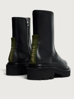 OFFICE SCHWARZER LEDERSTIEFEL Damen Stiefel Und Stiefeletten